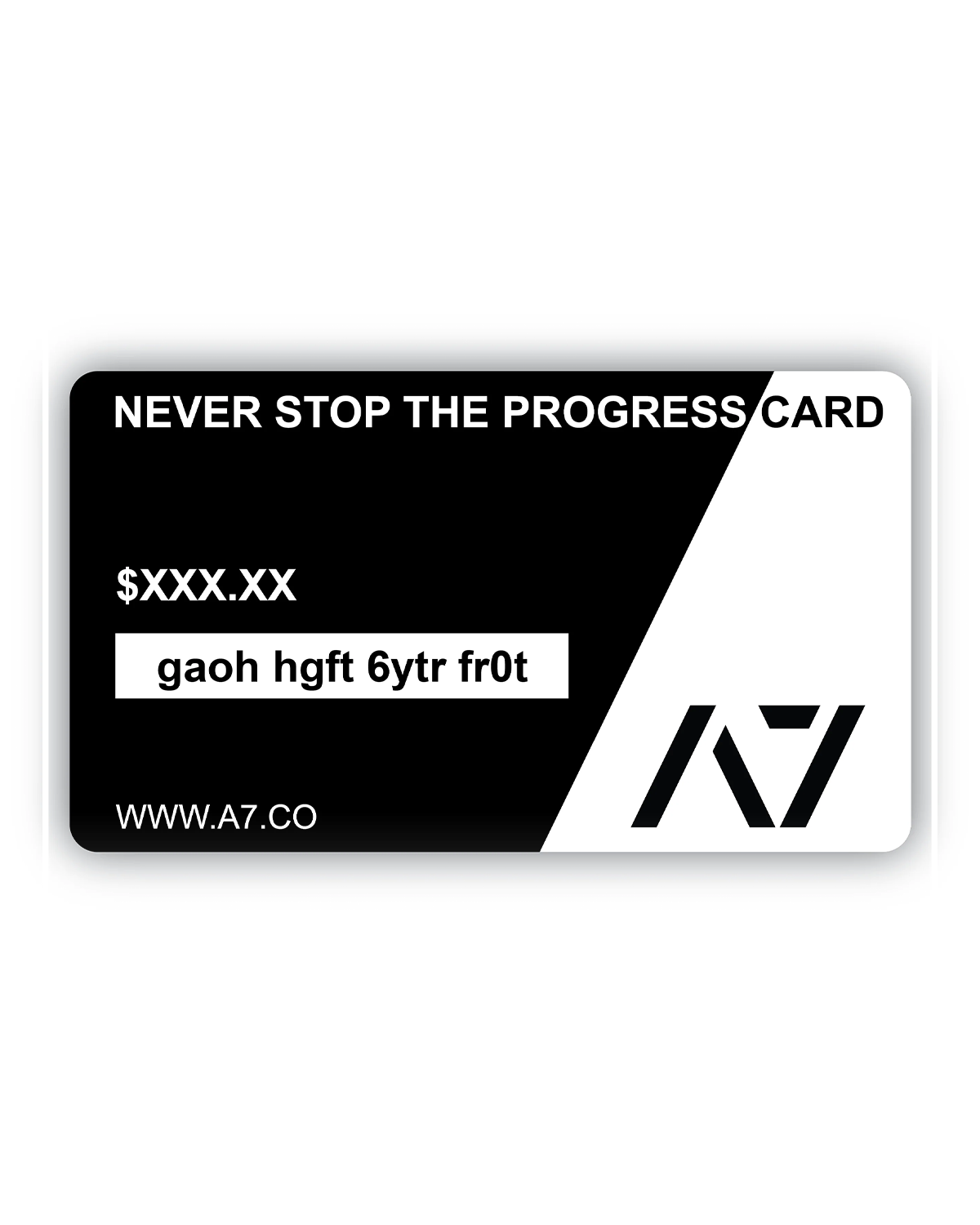 digital graphic of A7 gift card