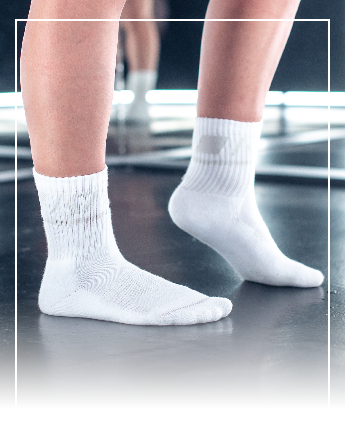 White crew socks