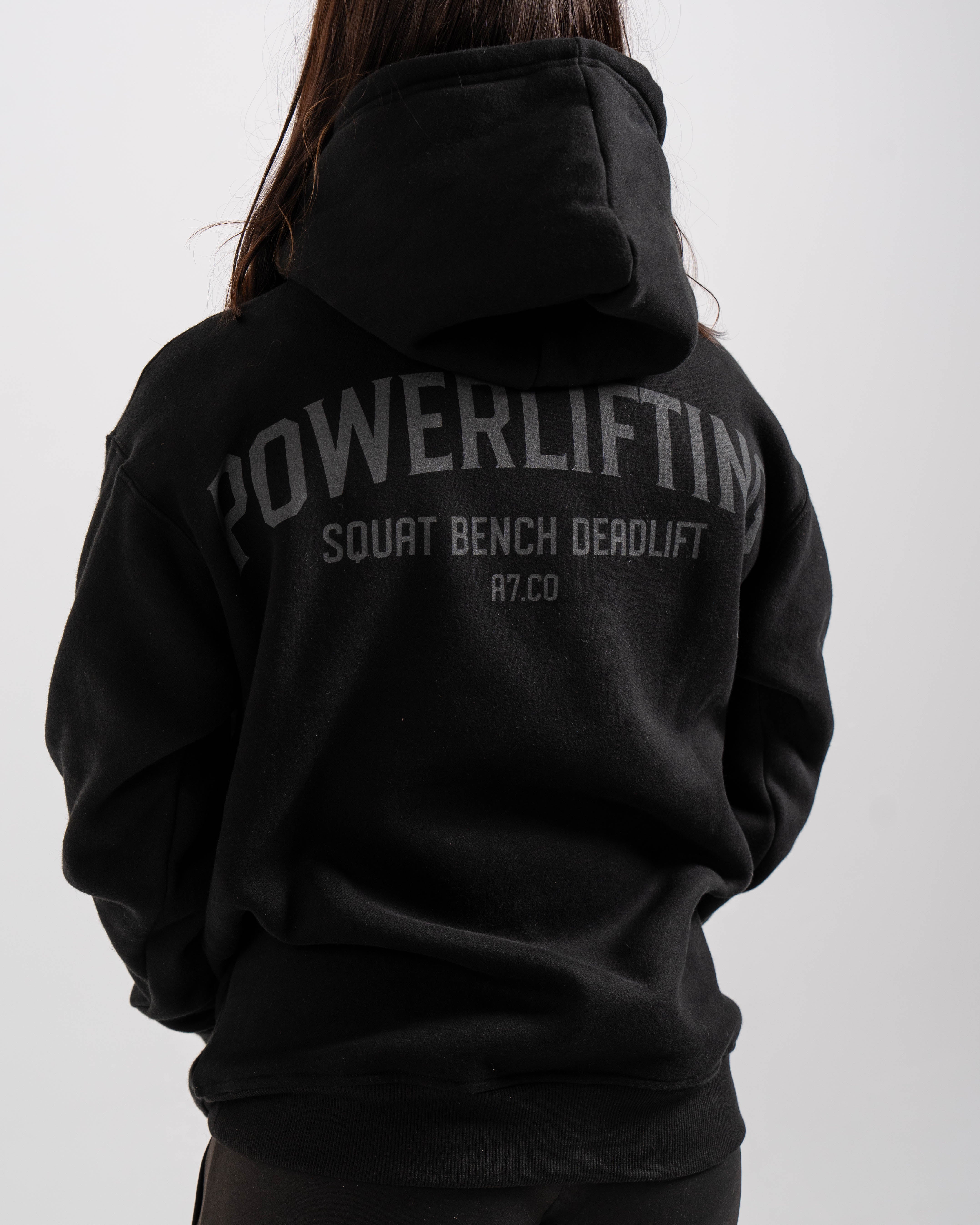 Powerlifting Unisex Hoodie - Shadow Stone Black