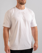 Front view of the white IPF approved meet shirt