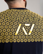 Close up of Bar Grip on NSTP mens bar grip shirt