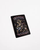 Close-up of the die-cut edge on the A7 Aztec Warrior Sticker highlighting clean finish and sharp contour.