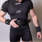 Front view of A7 Classic Singlet in Black, showing minimalist IPF-approved design with tapered athletic fit.